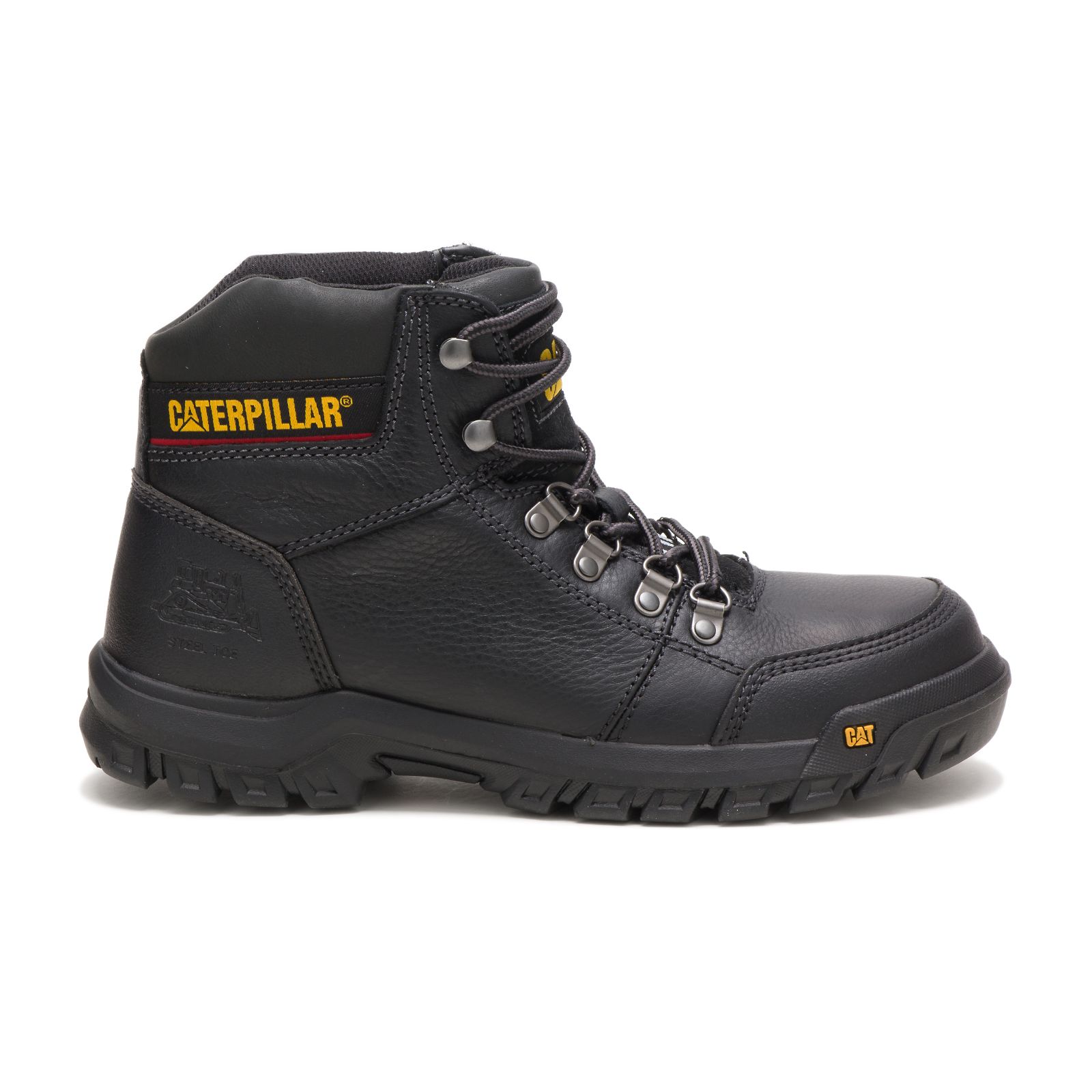 Caterpillar Men's Outline Steel Toe Work Boots Black CAT-19826